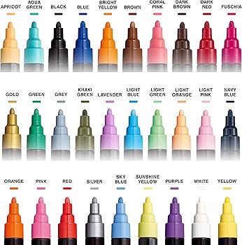 Amazon.co.jp: Uni ポスカ 全カラーセット 8.5 x 6.9 x 0.7